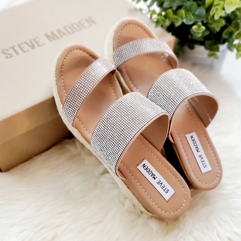 Steve Madden Mistee Rhinestone Sandals - Picture 10 of 11